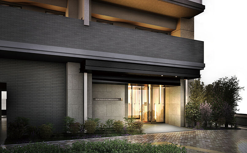 サンクレイドル北越谷駅前 エントランスアプローチ完成予想CG