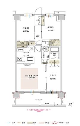 サンクレイドル鶴見緑地公園 間取り I