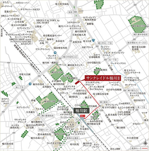 サンクレイドル桶川II 現地案内図