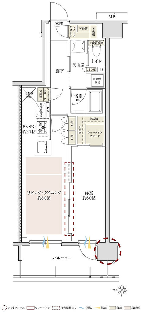 サンクレイドル五反野レジデンス 間取り B