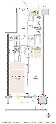 サンクレイドル五反野レジデンス 間取り B