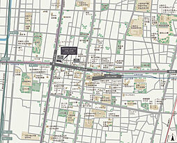 グランドメゾン大阪上本町STATION TOWER 現地案内図