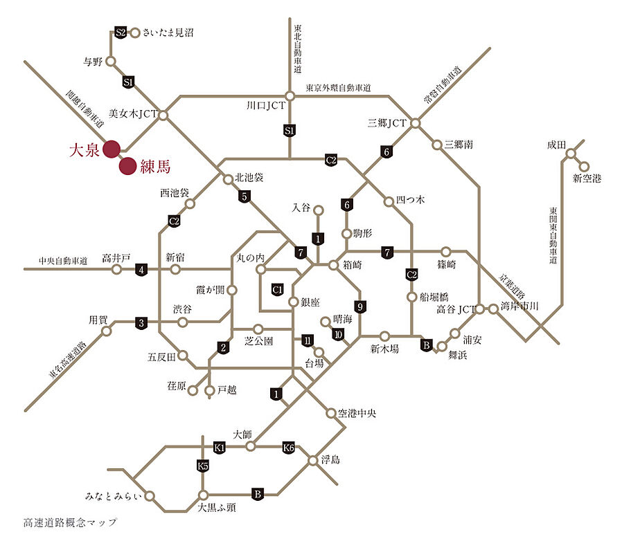 グランドメゾン THE 石神井公園：交通図
