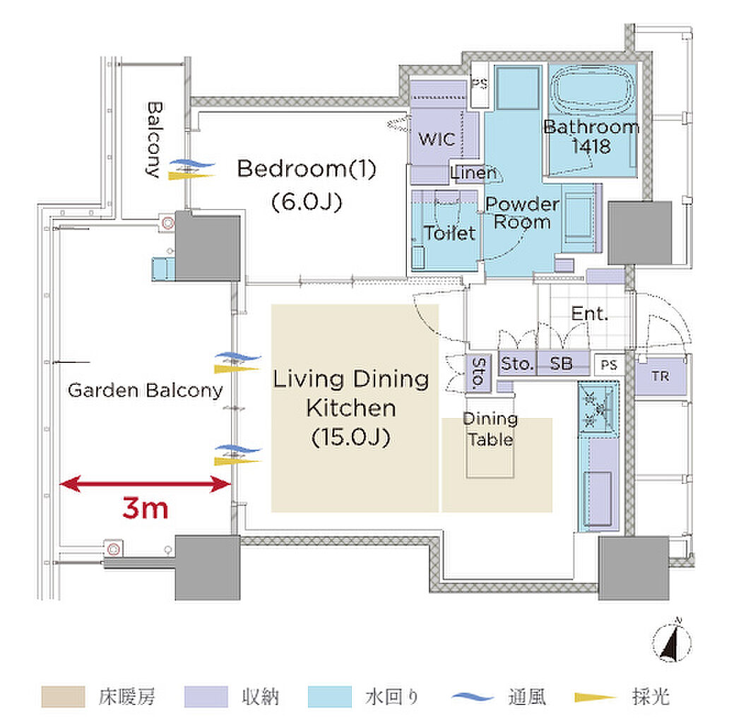 ISLANDCITY THE GARDEN Residence-II 間取り B