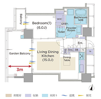 ISLANDCITY THE GARDEN Residence-II 間取り B