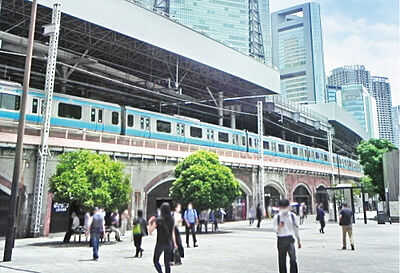 新橋駅西口広場 約800m