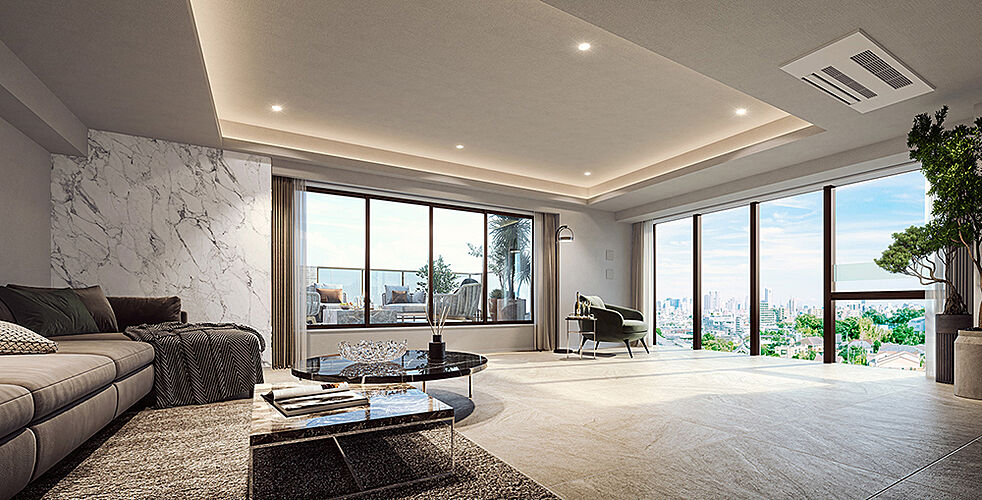 ディアナコート永福町翠景 リビング・ダイニング完成予想CG