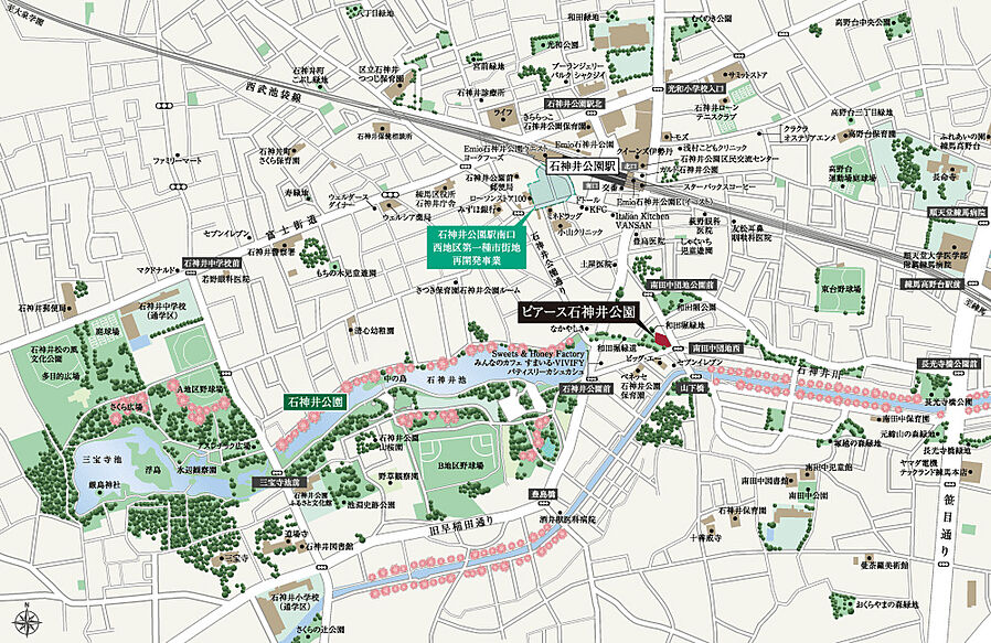 ピアース石神井公園：案内図