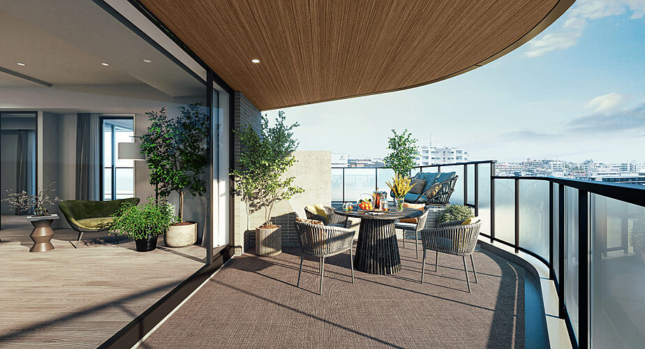 ピアース宮前平レジデンス バルコニー（Pタイプ）完成予想CG