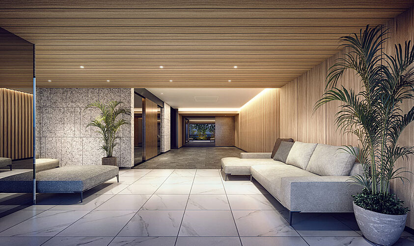 ディアナコート大井町翠景 エントランスホール完成予想CG