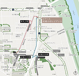 ピアース武蔵小杉レジデンス 現地案内図