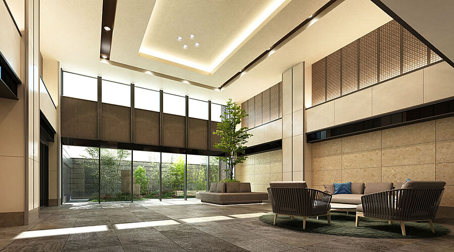 ワコーレ神戸P.I.TOWER RESIDENCE エントランスホール完成予想図