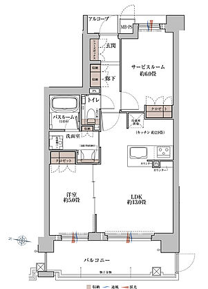 ワコーレ六甲セレンテ 間取り D1