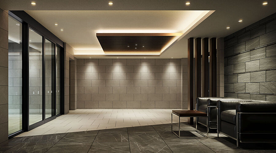 ワコーレ神戸上筒井通レジデンス エントランスホール完成予想図