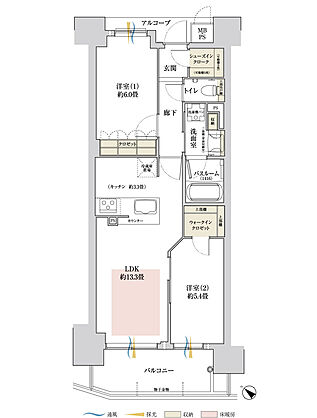 ワコーレ加古川駅前 間取り C1