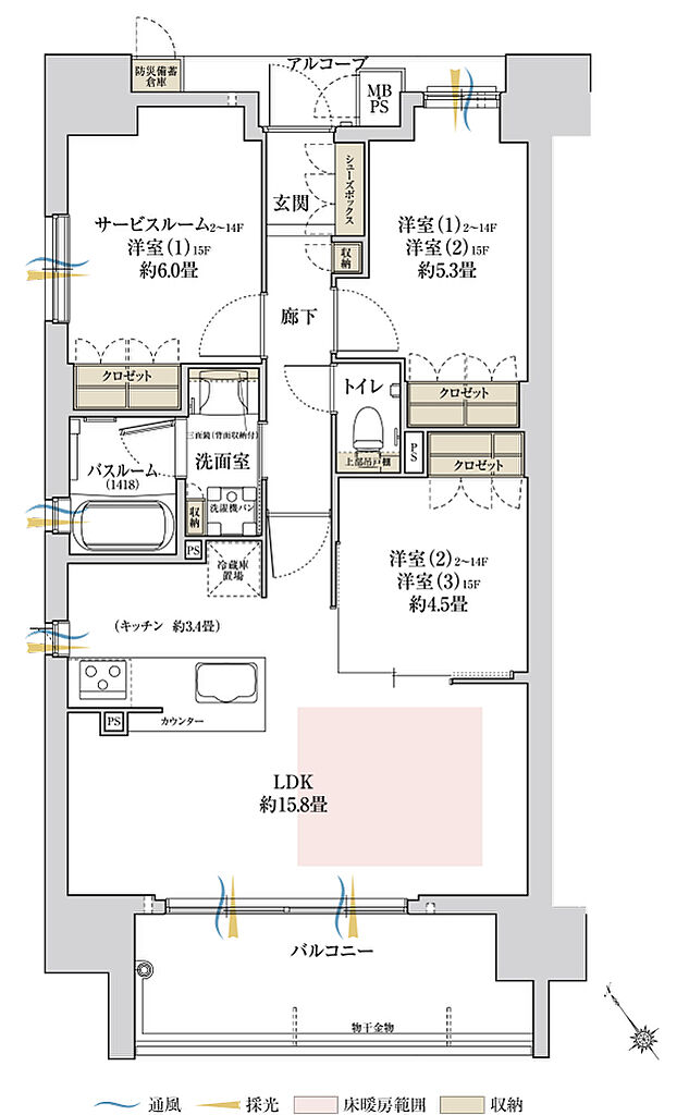 ワコーレ西明石クオリアコート 間取り A
