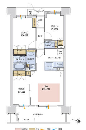 ワコーレ王子公園ミュージアムロード 間取り A3