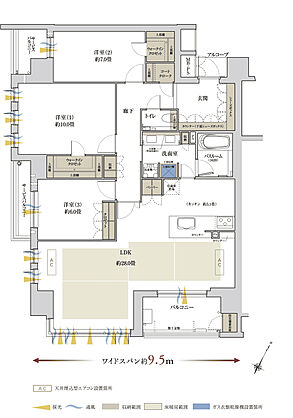 ワコーレ住吉本町 間取り A1