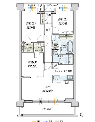 ワコーレ西神中央セレーナ 間取り E