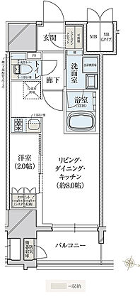 レ・ジェイド大阪梅田 間取り H