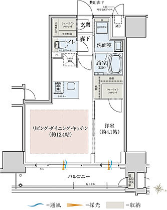 レ・ジェイド大阪梅田 間取り T