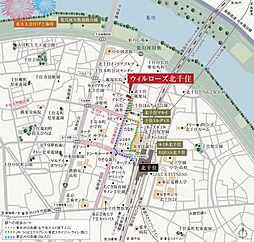 ウィルローズ北千住 現地案内図