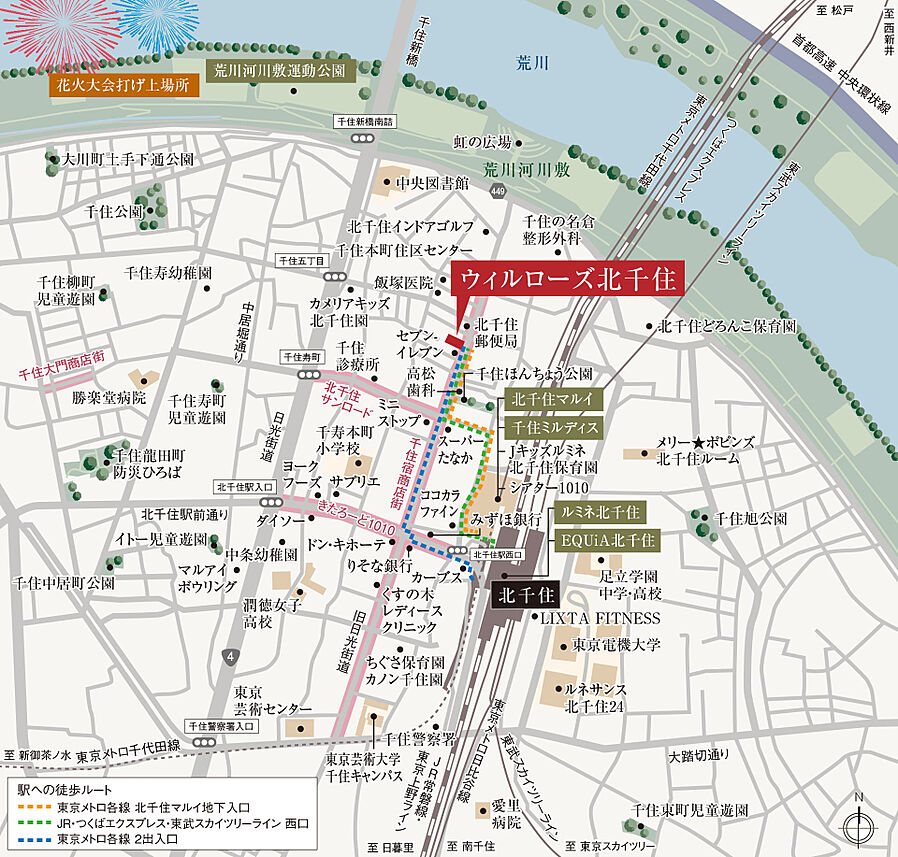 ウィルローズ北千住：案内図