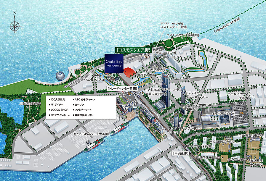 大阪ベイレジデンス：案内図