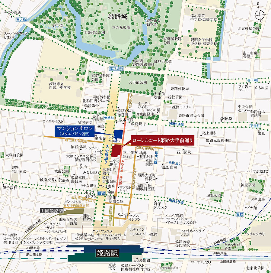 ローレルコート姫路大手前通り：モデルルーム地図