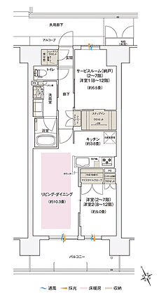 ローレルスクエア長原ザ・ランドマークス 間取り 【先着順】CH