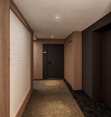 ローレルアイ京都四条大宮 内廊下完成予想図