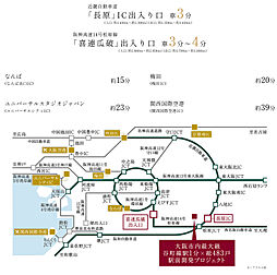 大阪市内最大級Osaka Metro谷町線駅1分ｘ総483戸駅前開発プロジェクト（North街区／South街区） アクセス図