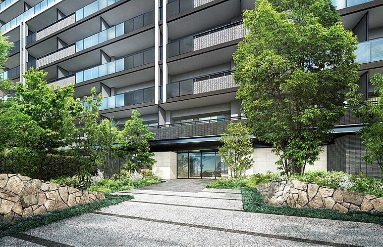 アルファステイツ市川下総中山 エントランスアプローチ完成予想CG