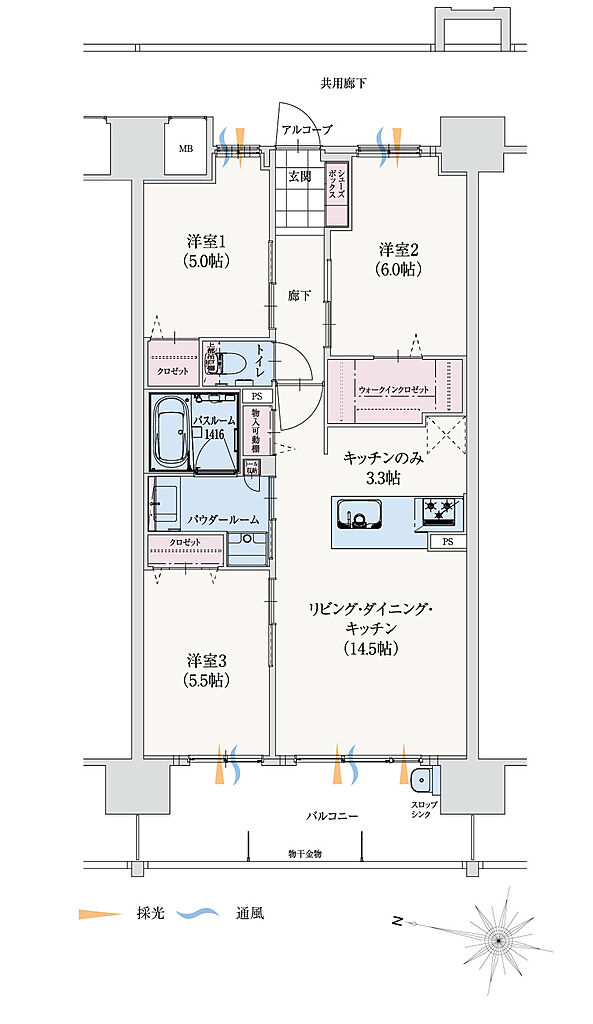 アルファステイツ下松桜町 間取り E