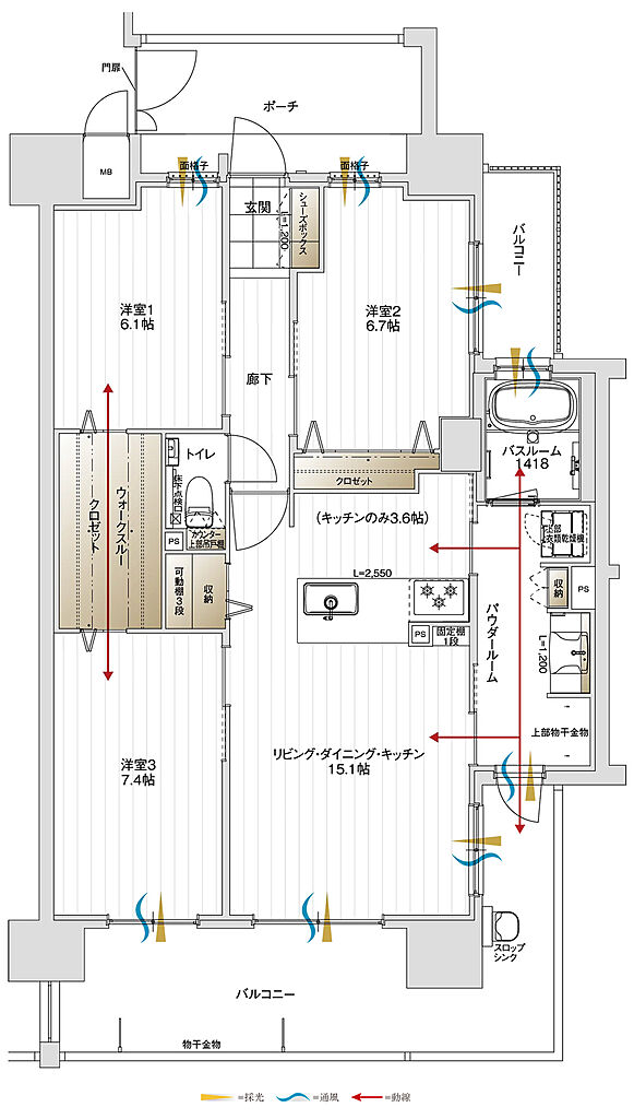 アルファステイツ鷹匠町 間取り D1