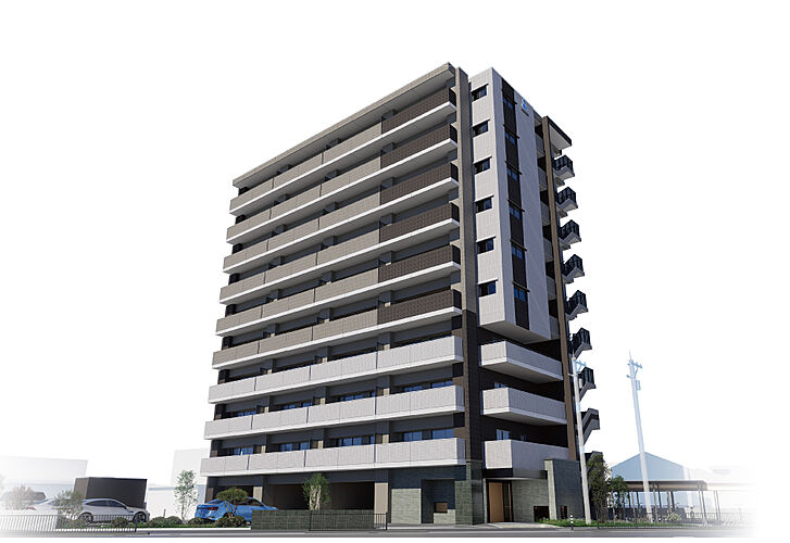 アルファステイツ田園町 外観完成予想CG