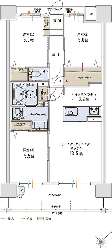 アルファステイツ博多サウス 間取り F