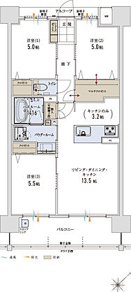 アルファステイツ博多サウス 間取り F