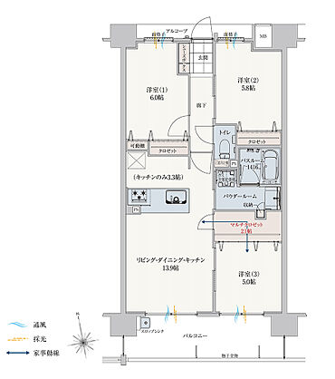 アルファステイツ伏石中央公園 間取り B