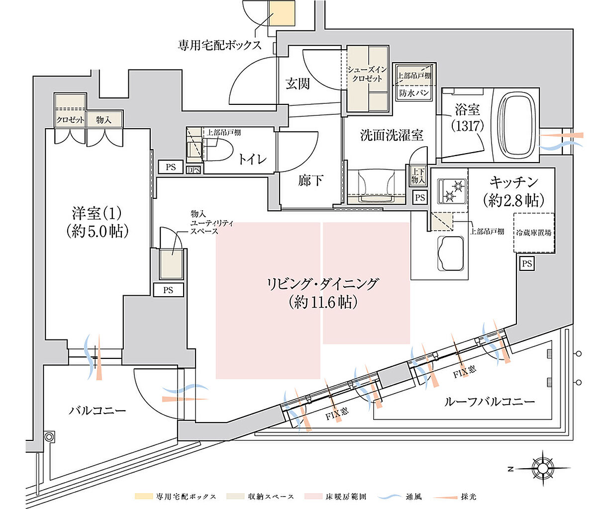 ジオ京都堀川三条 間取り Kr