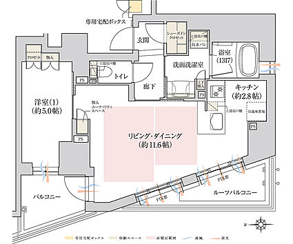 ジオ京都堀川三条 間取り Kr