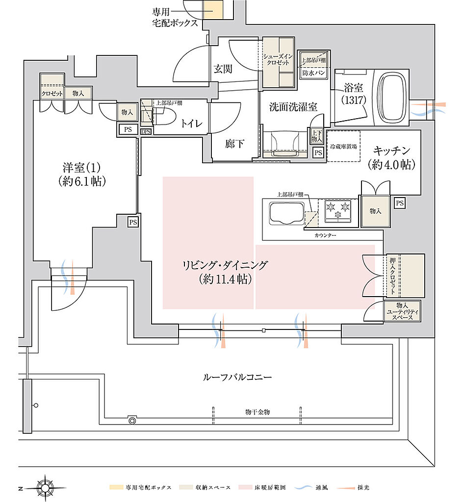 ジオ京都堀川三条 間取り Ir