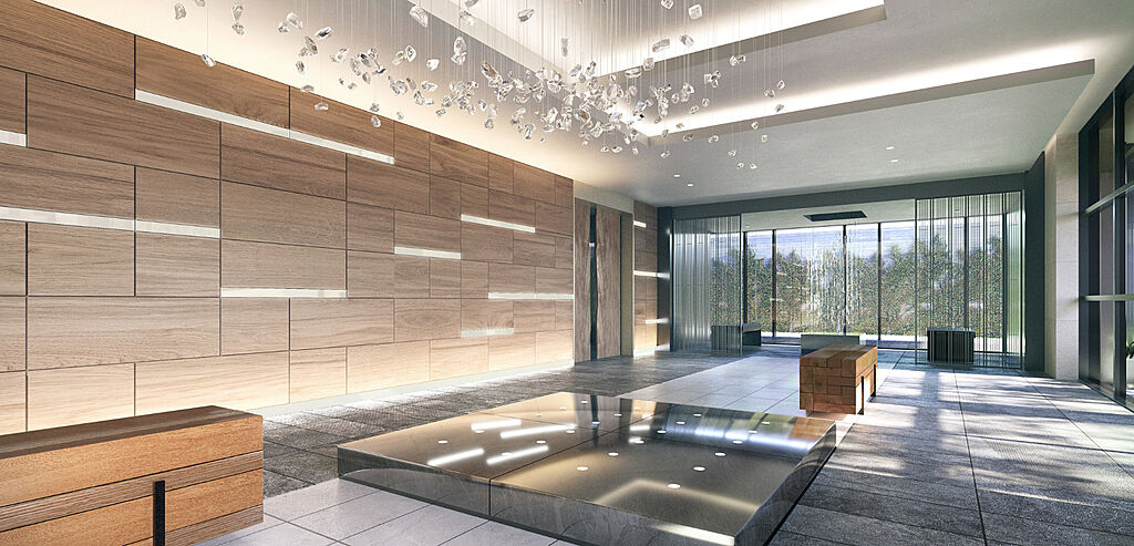 ジオ神戸三宮 エントランスホール・ラウンジ完成予想図