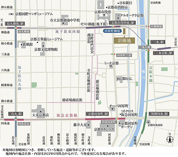 ジオ京都御池通 現地案内図