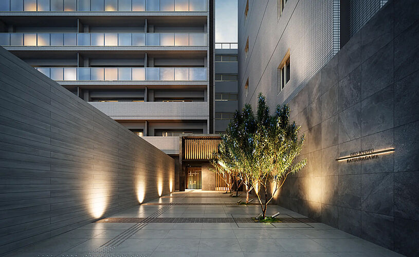 ジオ京都桂川テラス エントランスアプローチ完成予想図