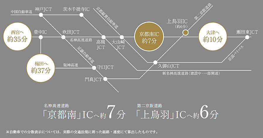 ジオ京都桂川テラス：交通図