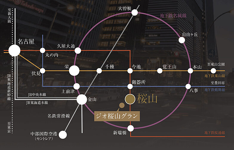 ジオ桜山グラン アクセス図