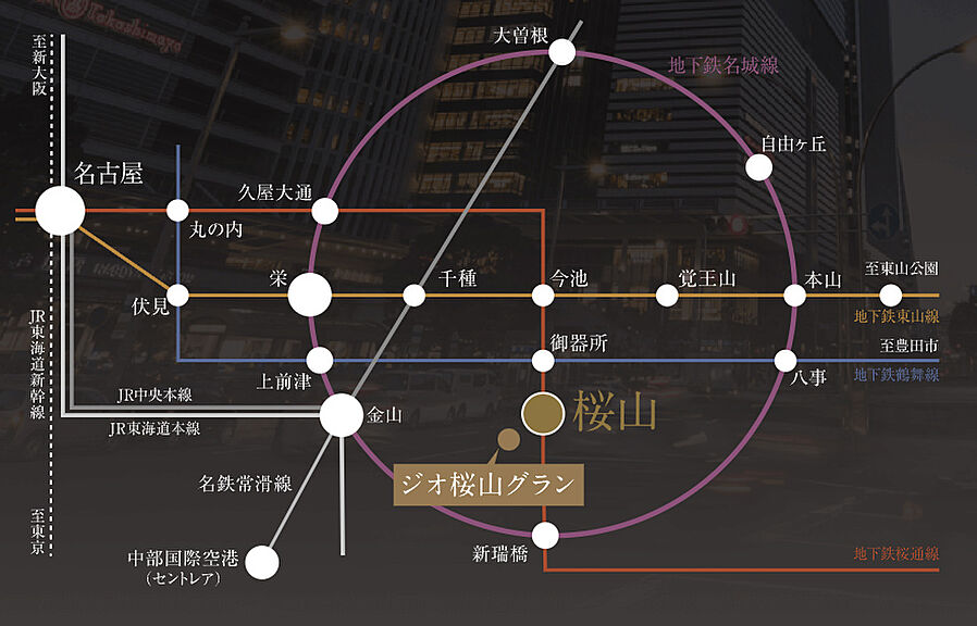 ジオ桜山グラン：交通図