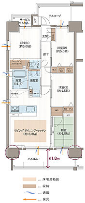 リベール東加古川駅前通り 間取り A-1