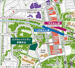エクセレントシティ多摩永山 現地案内図